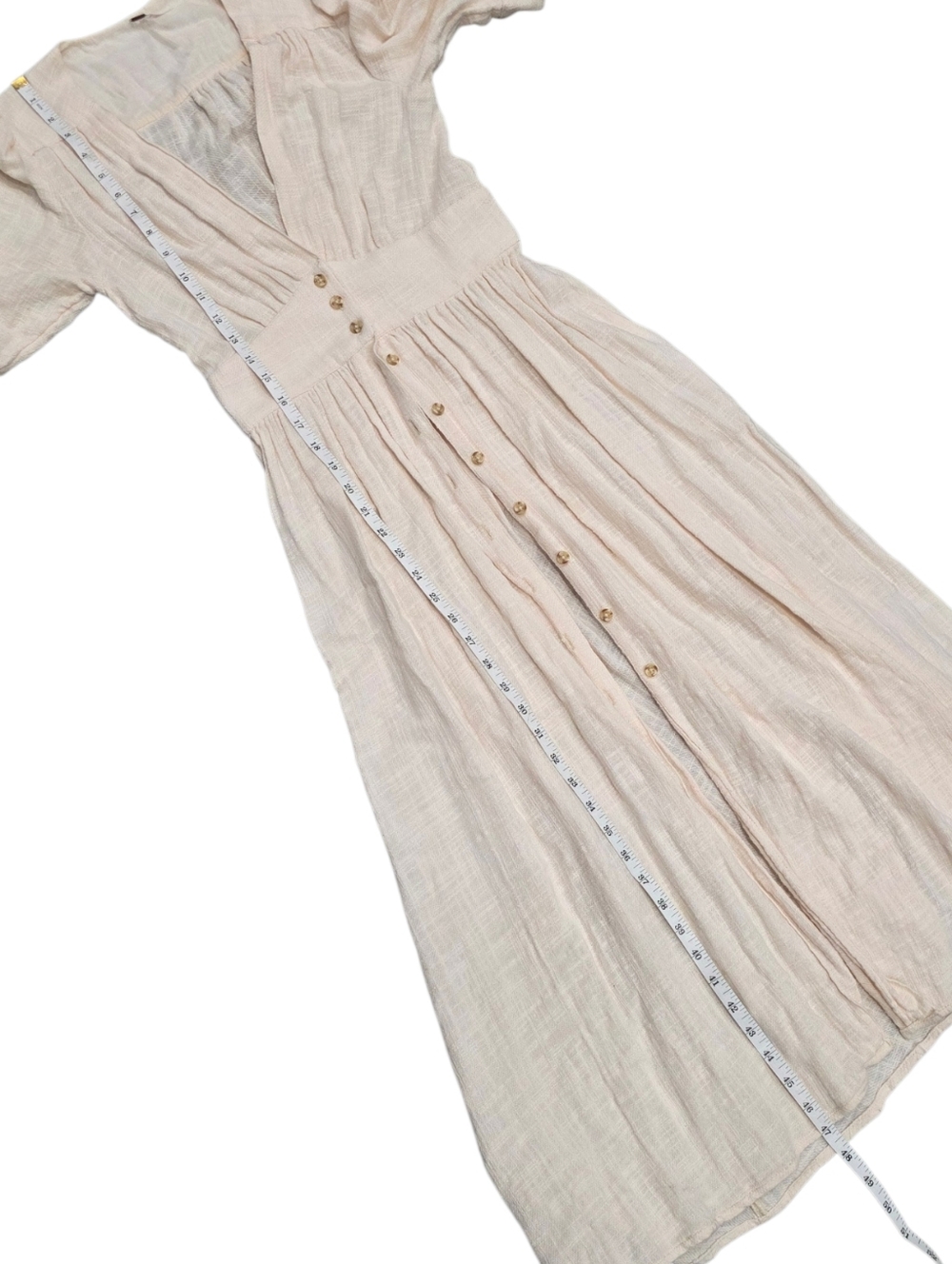 Free People Love Of My Life Midi Dress - Ivory Cotton XS - Picture 7 of 12